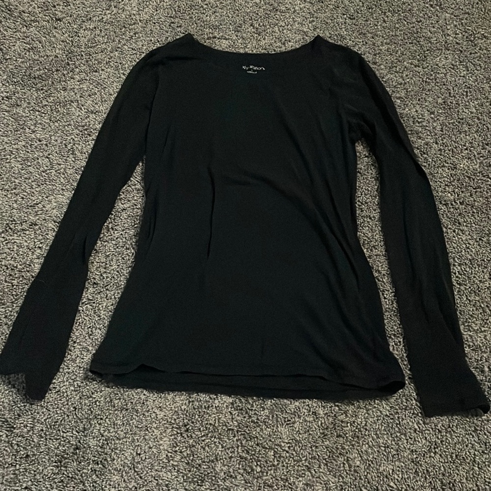black long sleeved shirt